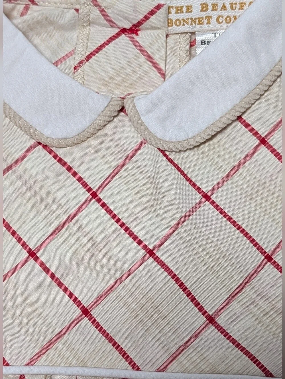 The Beaufort Bonnet Company Bradford Bubble 6/12M NWT Plaid Romper